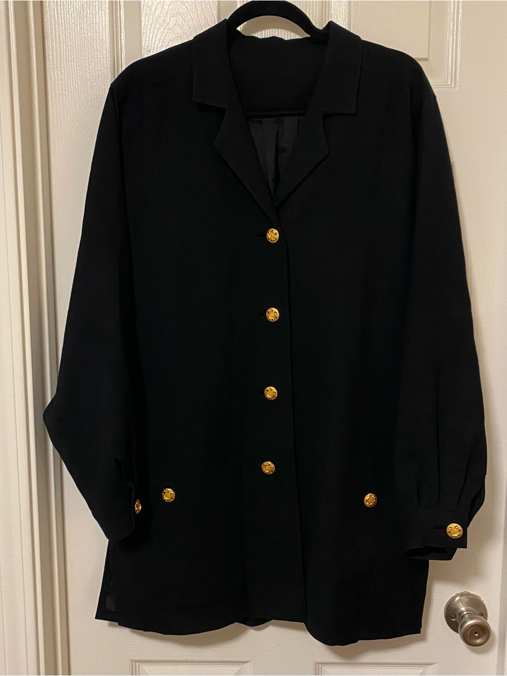 Doncaster Black Blazer with Gold Buttons